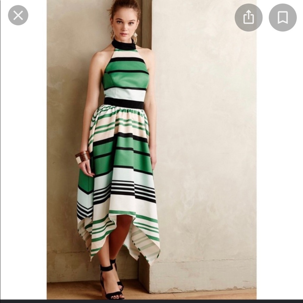 Anthropologie Troubadour Candymint Halter dress